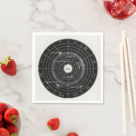 Tarot, Hexe, Tierzeichen, Raum, Zauberei, Mond Serviette