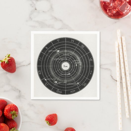 Tarot, Hexe, Tierzeichen, Raum, Zauberei, Mond Serviette (Beispiel)