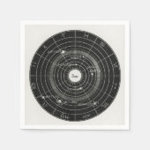 Tarot, Hexe, Tierzeichen, Raum, Zauberei, Mond Serviette (Vorderseite)