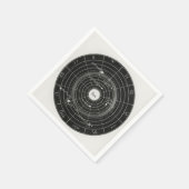 Tarot, Hexe, Tierzeichen, Raum, Zauberei, Mond Serviette (Ecke)