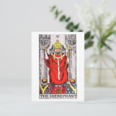 Tarot-hierophant Postkarte (Stehend Vorderseite)