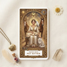 Tarot Himmel Mond Sonne Haustiersitter Visitenkart