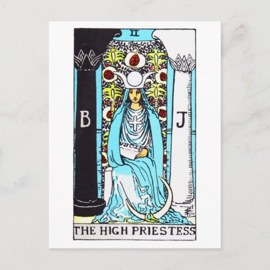 Tarot-Hochpriesterin Postkarte (Vorderseite)