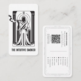 Tarot Hochpriesterin rauchte soziale Medien QR Visitenkarte