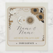 Tarot Hochzeitflaschen Labels Sun Moon Weinetikett (Einzelnes Label)