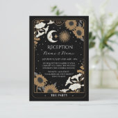 Tarot Hochzeitskarten Spiritueller Sonnenmond Einladung (Stehend Vorderseite)