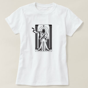 Tarot Hohepriesterin Cannabis Rauchen Okkultismus T-Shirt