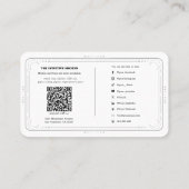 Tarot Hohepriesterin Webewussrauchen Visitenkarte (Rückseite)