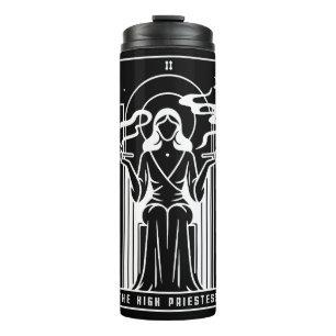 Tarot Hohepriesterin Weiblich Weed Rauchen Okkult Thermosbecher
