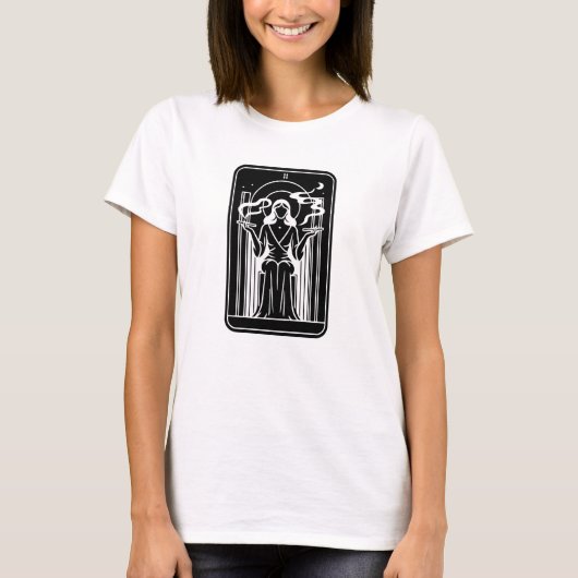 Tarot Hohepriesterin Wöchtlingsrauchkult T-Shirt (Vorderseite)
