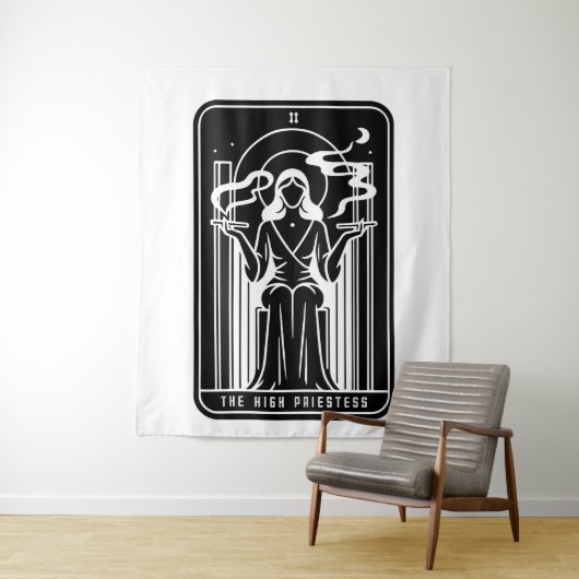 Tarot Hohepriesterin Wöchtlingsrauchkult Wandteppich (Beispiel)