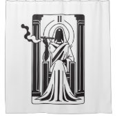 Tarot Hohepriestess Weh-Rauchen-okkultistisch Duschvorhang (Vorderseite)
