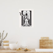 Tarot Hohepriestess Weh-Rauchen-okkultistisch Poster (Küche)