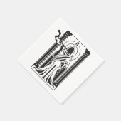 Tarot Hohepriestess Weh-Rauchen-okkultistisch Serviette (Ecke)