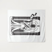 Tarot Hohepriestess Weh-Rauchen-okkultistisch Wandteppich (Vorderseite (Horizontal))