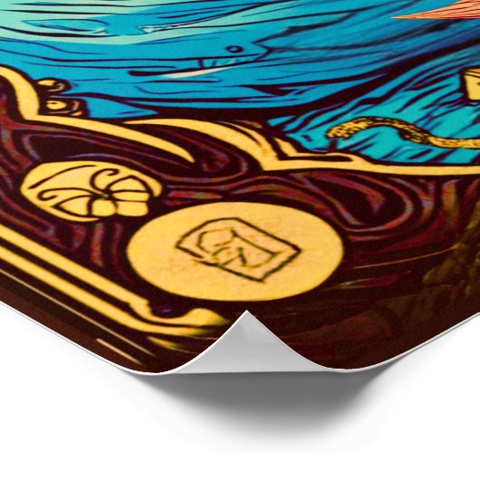 Tarot Illustration, die Hohepriesterin Poster (Ecke)