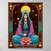 Tarot Illustration, die Hohepriesterin Poster (Vorne)
