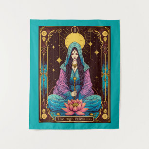 Tarot Illustration, die Hohepriesterin Wandteppich