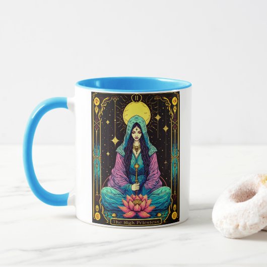 Tarot Illustration, the High Priestess Tasse (Mit Donut)