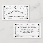 Tarot Inspiriert RSVP-Karte Begleitkarte (Vorne/Hinten)