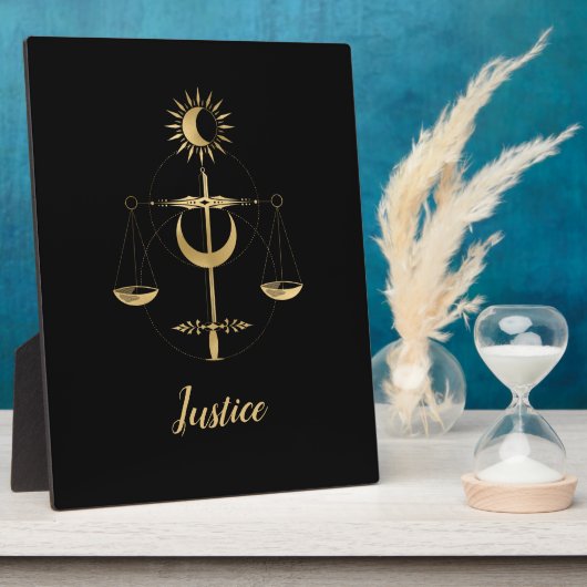 Tarot-Justizsymbol Fotoplatte (Seite)
