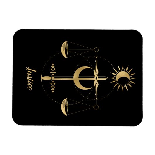 Tarot-Justizsymbol Magnet (Horizontal)