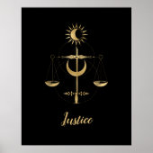 Tarot-Justizsymbol Poster (Vorne)