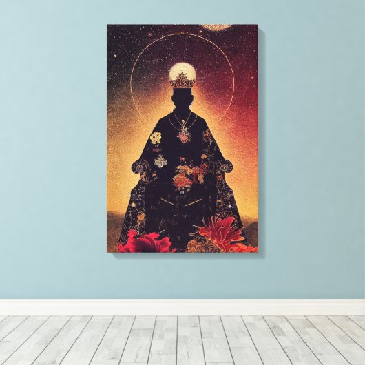 Tarot: Kaiser, König Leinwanddruck (Insitu (Holzboden))