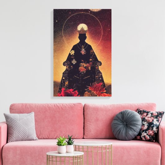 Tarot: Kaiser, König Leinwanddruck (Insitu (Wohnzimmer))