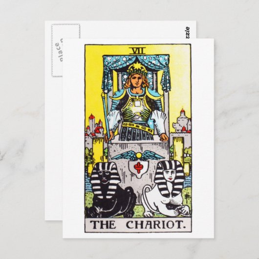 Tarot-Kampfwagen Postkarte (Vorne/Hinten)