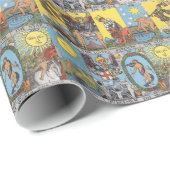 Tarot kardiert Collage Geschenkpapier (Rolleneckpunkt)