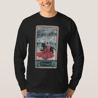 Tarot-Karte 10 von Schwertern und Hunden kosmische T-Shirt