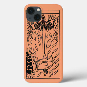 Tarot-Karte: As der Schwerter iPhone 13 Hülle