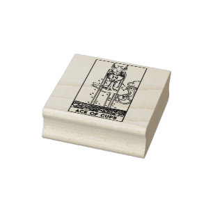 Tarot-Karte: As of Cups: Personalisierter Text Gummistempel