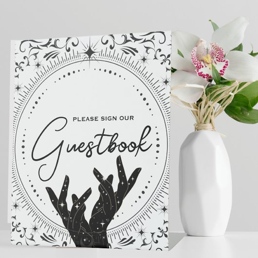 Tarot-Karte | Bridal Wedding | B+W Guestbook Sockelschild