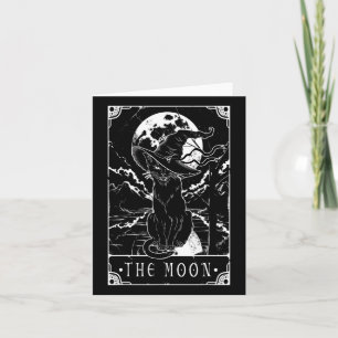 Tarot-Karte Crescent Mond und Black Cat Hexe H Karte