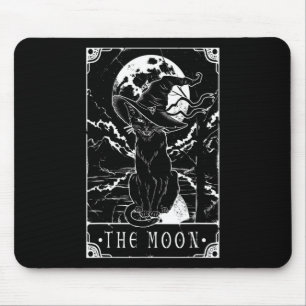Tarot-Karte Crescent Mond und Black Cat Hexe H Mousepad