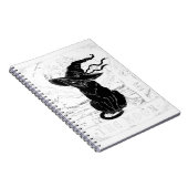 Tarot-Karte Crescent Mond und Black Cat Hexe H Notizblock (Rechte Seite)