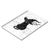Tarot-Karte Crescent Mond und Black Cat Hexe H Notizblock (Linke Seite)