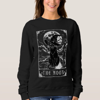 Tarot-Karte Crescent Mond und Black Cat Hexe H Sweatshirt