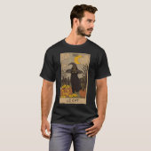 Tarot-Karte Crescent Mond und Black Cat Hexe H T-Shirt (Vorne ganz)