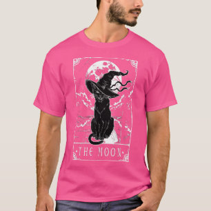 Tarot-Karte Crescent Mond und Black Cat Hexe H T-Shirt