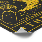 Tarot-Karte Crescent Moon Cleopatra und Sphynx Cat Poster (Ecke)