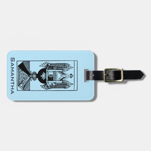 Tarot-Karte: Das As der Schalen Gepäckanhänger (Vorderseite horizontal)