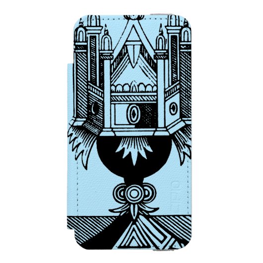 Tarot-Karte: Das As der Schalen Incipio iPhone Geldbeutel-Hülle (Folio Vorderseite)