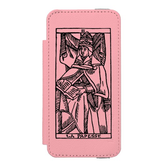 Tarot-Karte: Das Popess Incipio iPhone Geldbeutel-Hülle (Folio Vorderseite)
