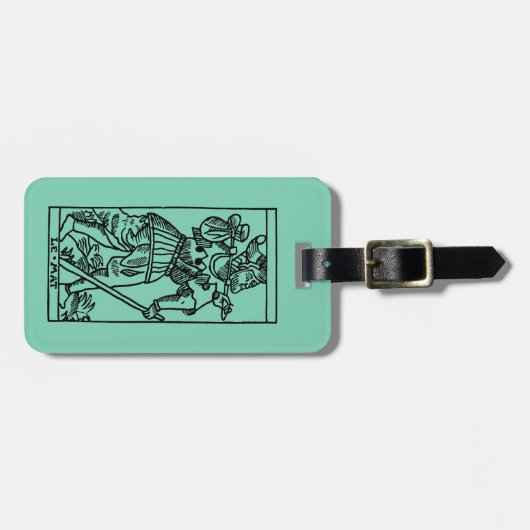 Tarot-Karte: Der Dummkopf Gepäckanhänger (Vorderseite horizontal)