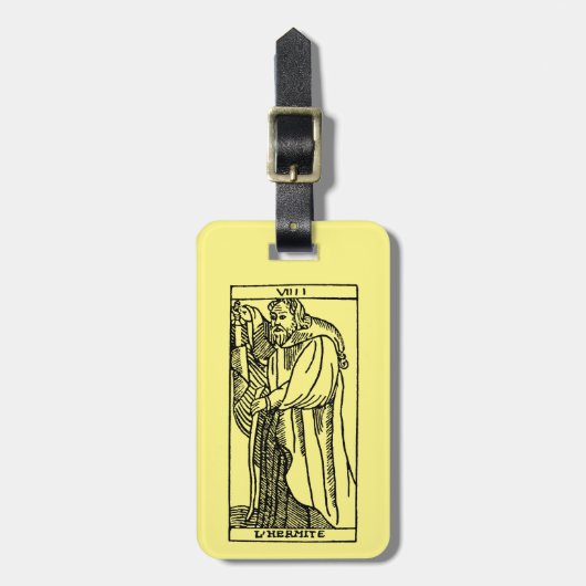 Tarot-Karte: Der Einsiedler Gepäckanhänger (Vorderseite vertikal)