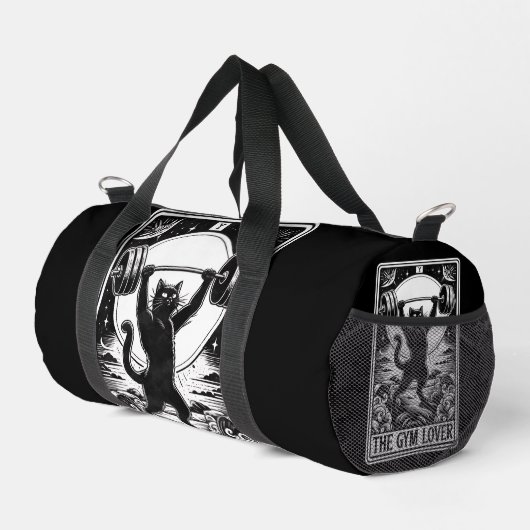 Tarot-Karte Der Gym Lover Black Cat Duffle Bag (Rechte Ecke)