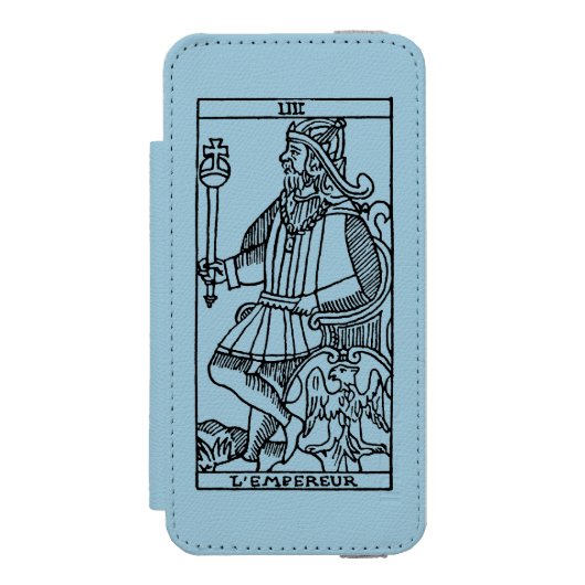 Tarot-Karte: Der Kaiser Incipio iPhone Geldbeutel-Hülle (Folio Vorderseite)